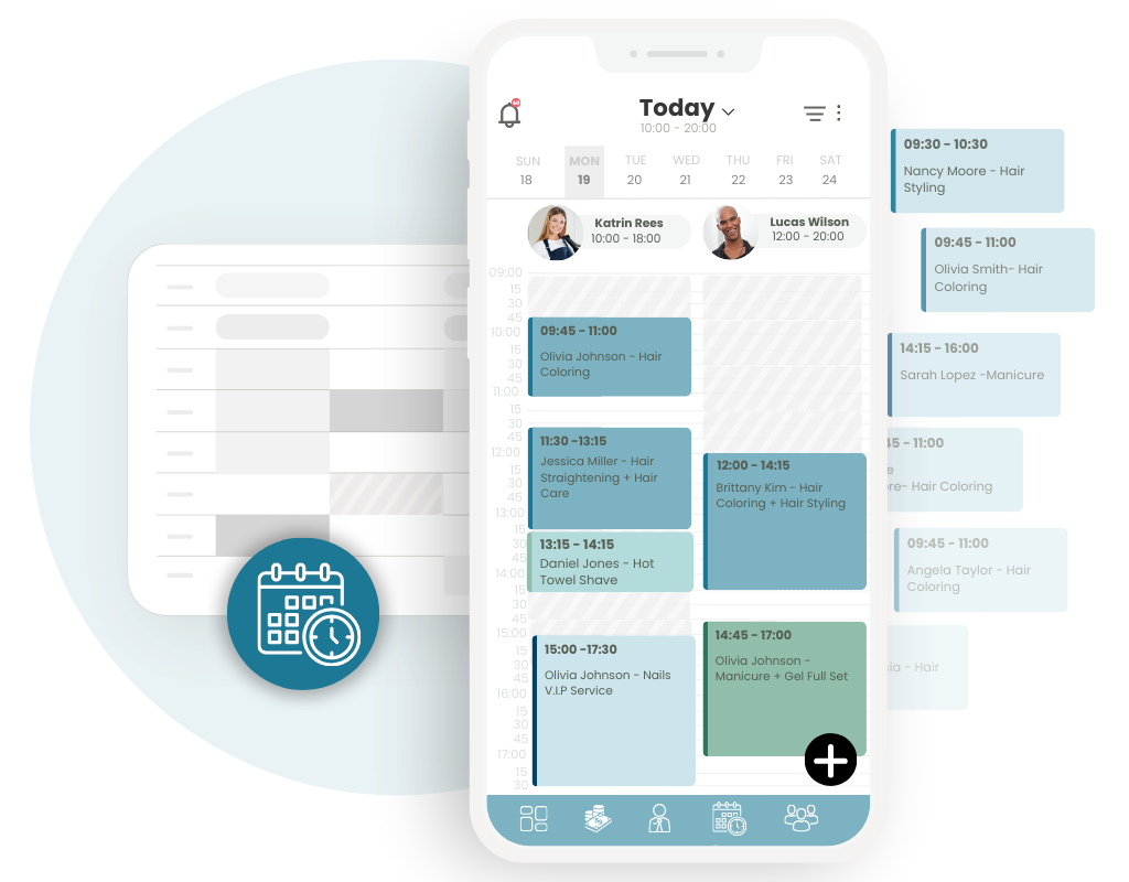 Our booking management helps you to manage schedule in a more convenient way