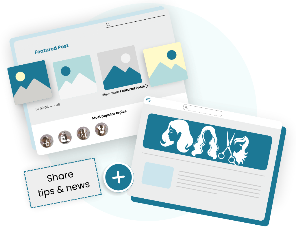 Create new posts and articles to share tips and news 