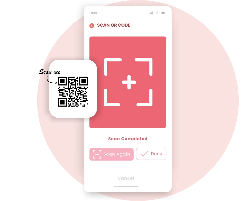 QR Code for staff mobile application