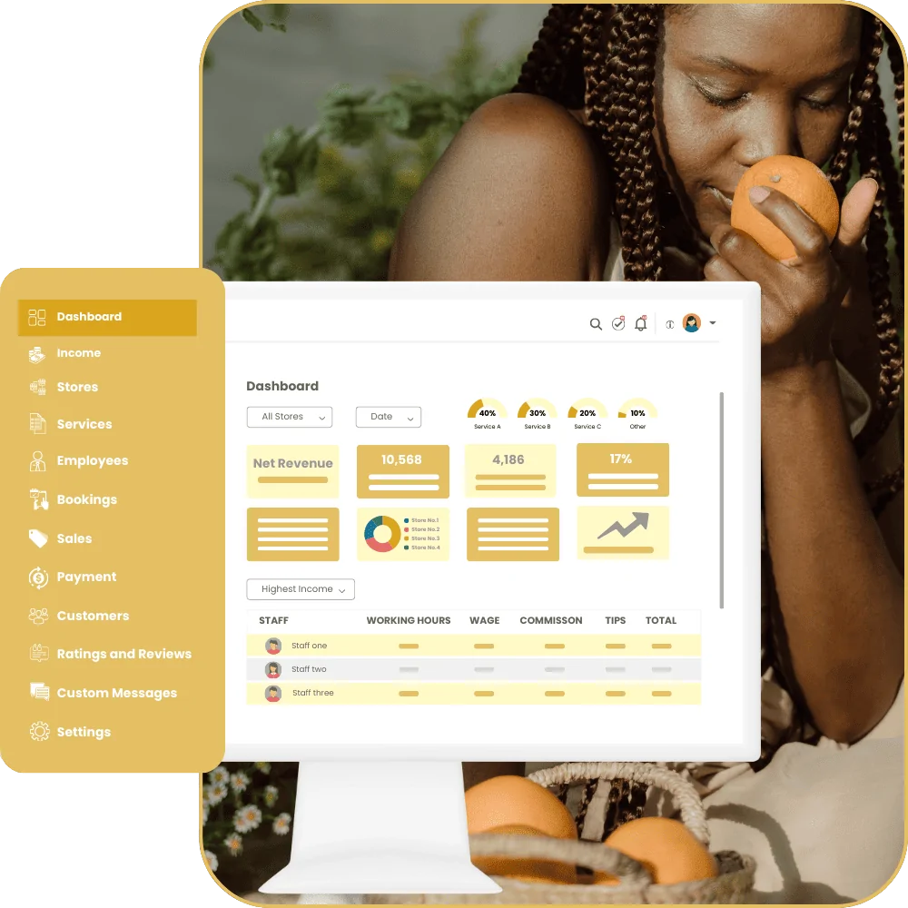 Dynamic Owner Dashboard for hair braiding salon