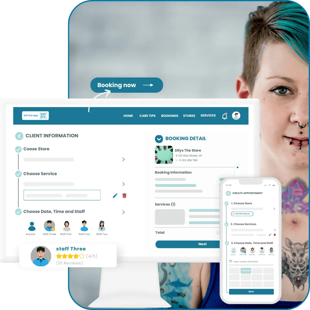 Artistic Client Booking Web & Mobile App