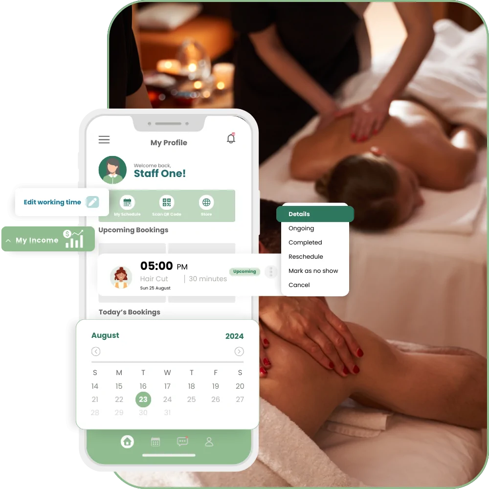 Reliable Staff Mobile App for spa salon