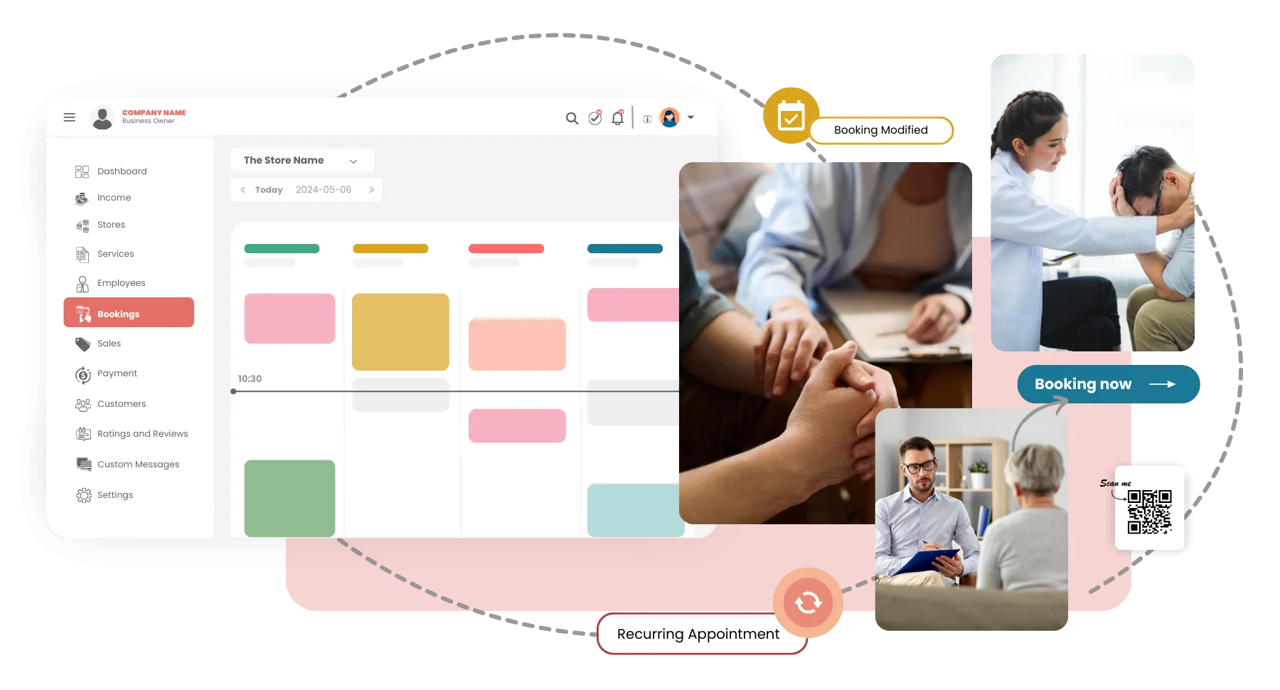 Psychologist scheduling software - big image