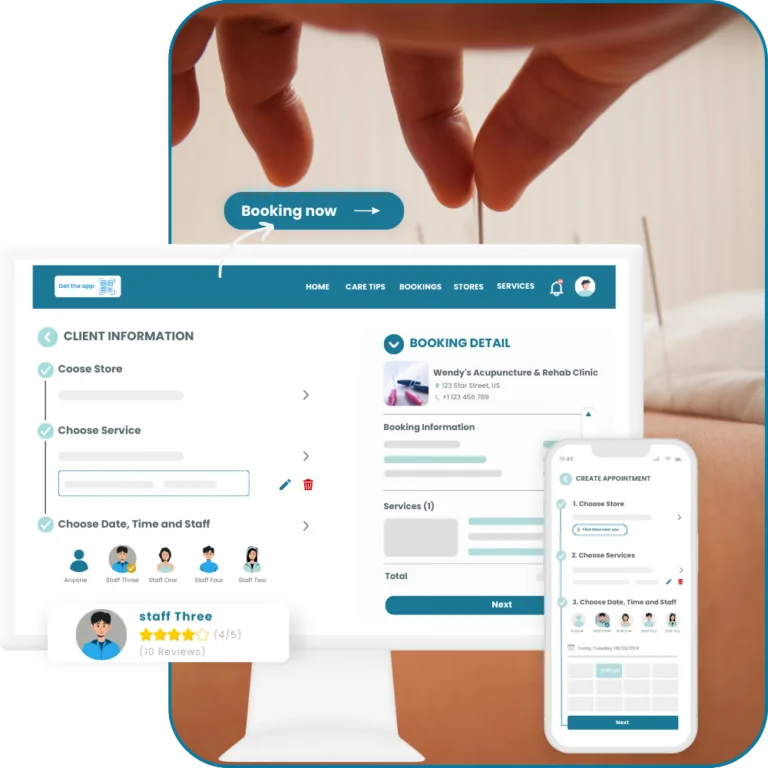 Acupuncture Appointment Software - Balanced Client Booking Web & Mobile App 3