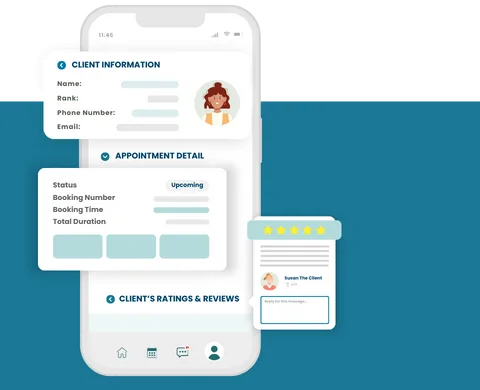 Client check-in is the step 3 of customer's journey from acupuncture appointment software