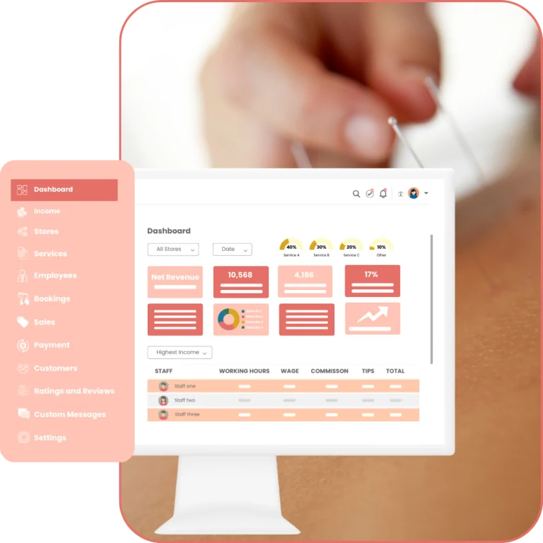 acupuncture appointment software - dynamic owner dashboard 1
