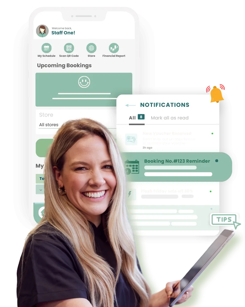 Your staff can easily check and manage their schedule, appointment.