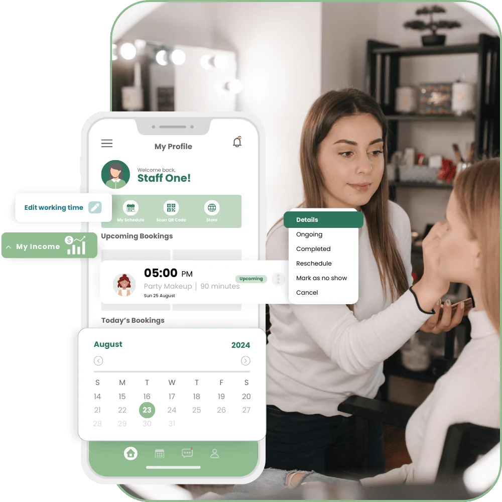 Efficient Staff Mobile App of beauty salon