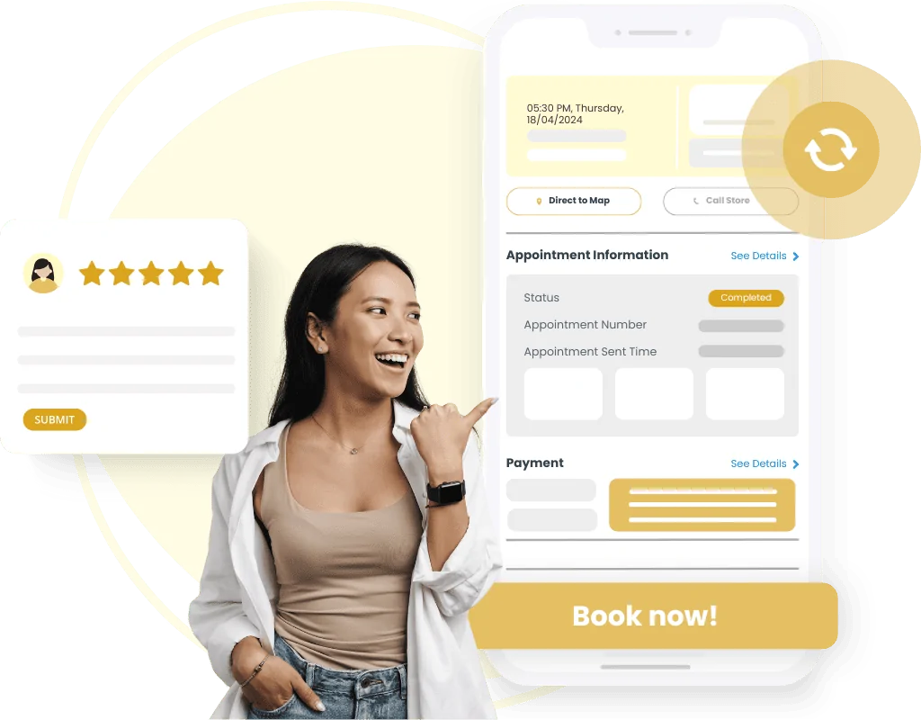 Increase customer experience and satisfaction with our online appointment scheduler.