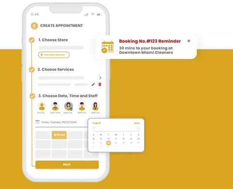 cleaning service scheduling software - step 1