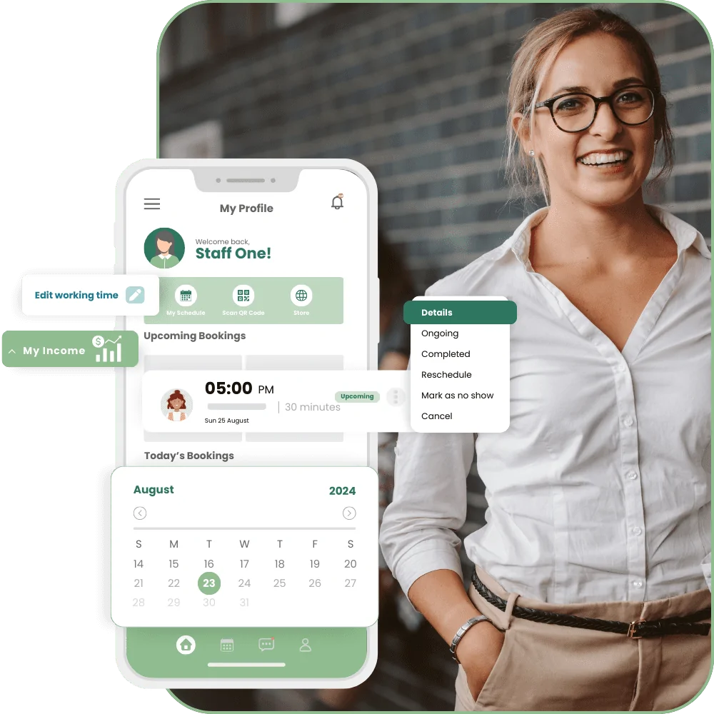 Staff mobile app of our College & University Scheduling Software