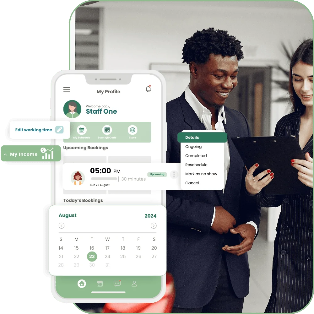 staff mobile app of Consulting Scheduling Software
