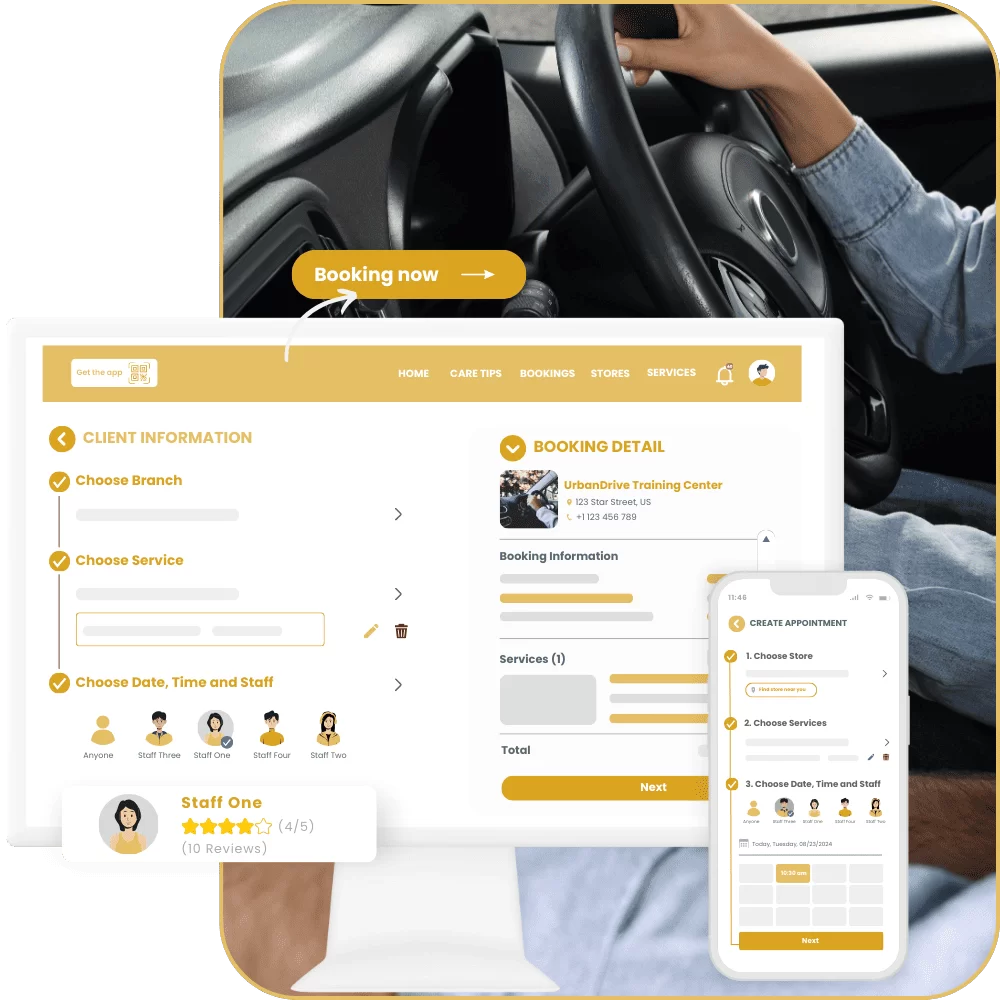Driving School Software for students/clients