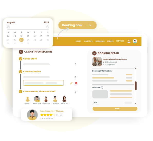 Customer's journey on healthcare scheduling software of HDstudio.App (Step 2)