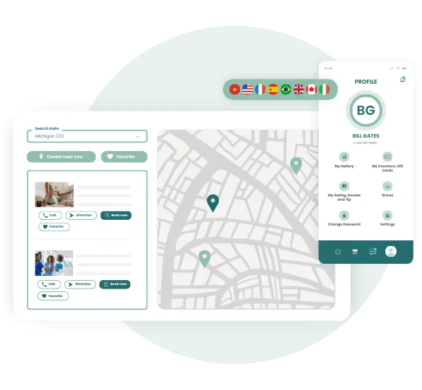Customer's journey on healthcare scheduling software of HDstudio.App (Step 1)