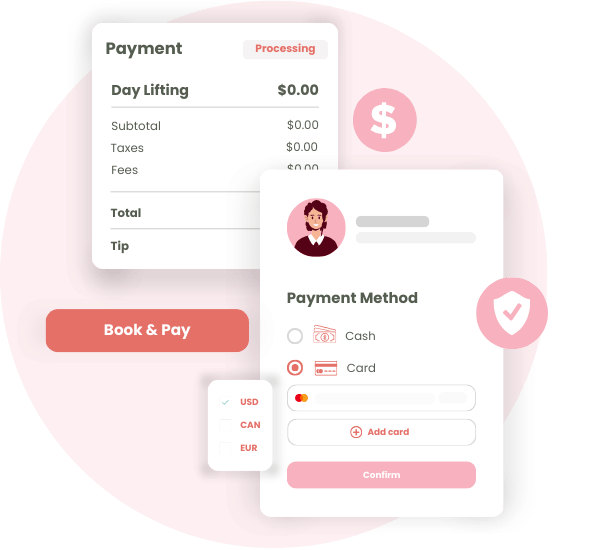 Check-out is the step 5 of our healthcare scheduling software