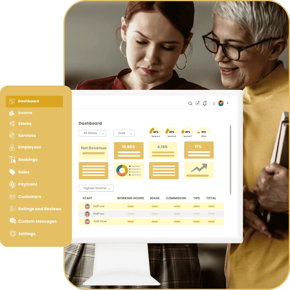 Dynamic Owner Dashboard of library scheduling software
