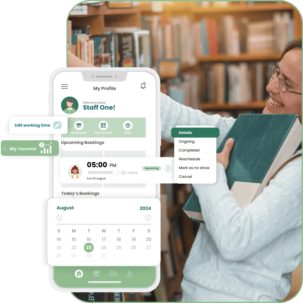 staff app of Library Scheduling Software