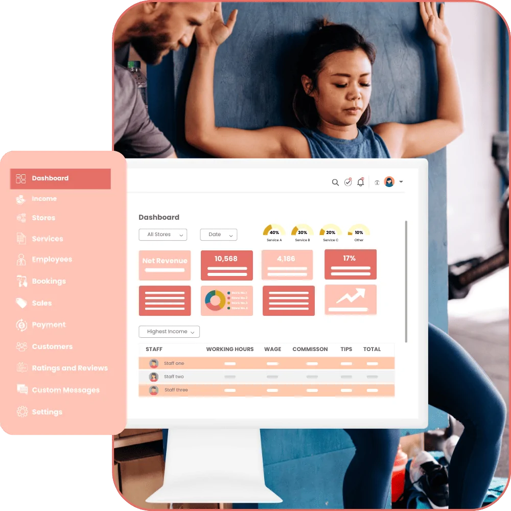 Dynamic Owner Dashboard of Personal Trainer Scheduling Software