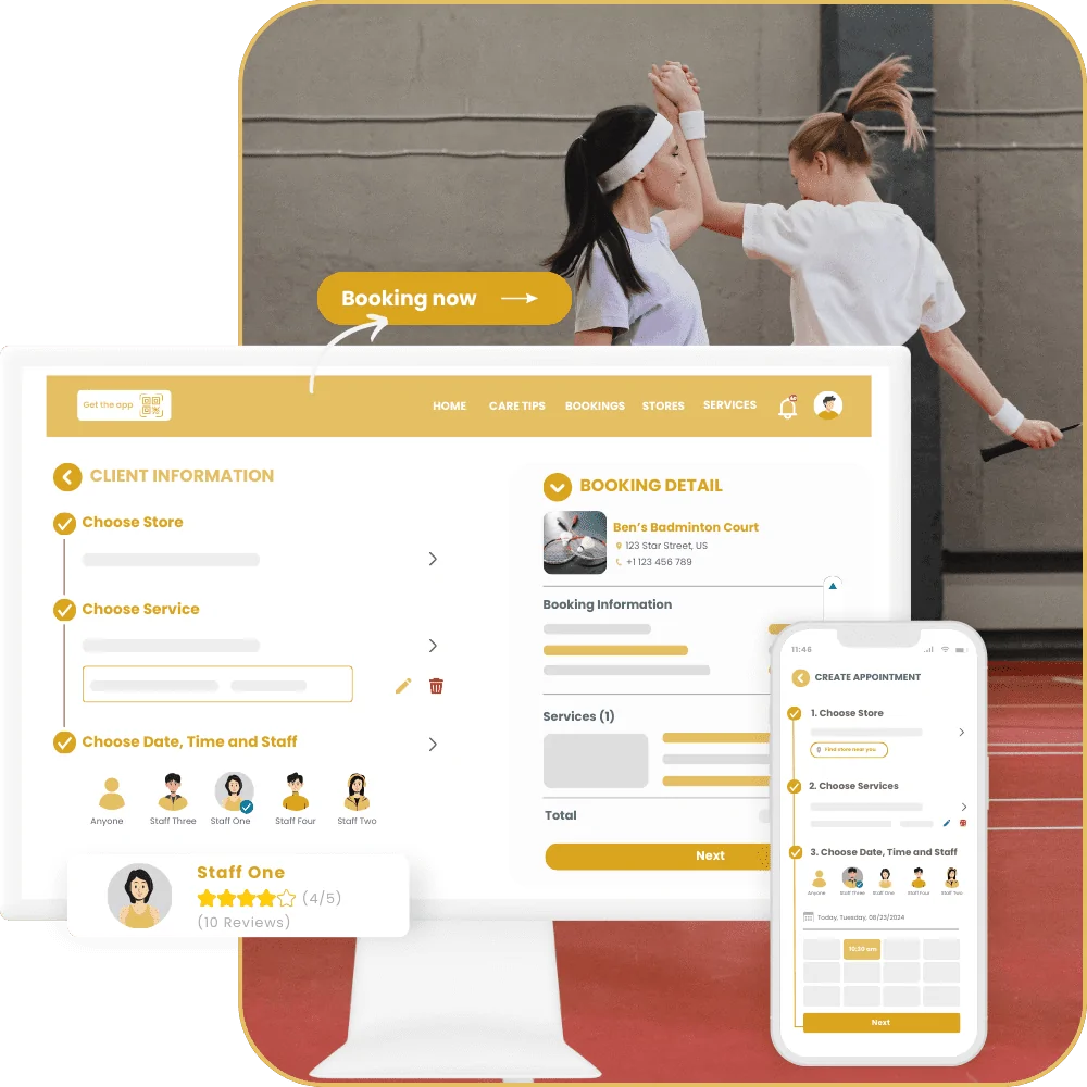 Player Booking Web & Mobile App of Sports Facility Software