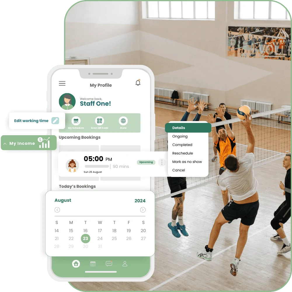 Empowered Staff Mobile App of Sports Facility Software