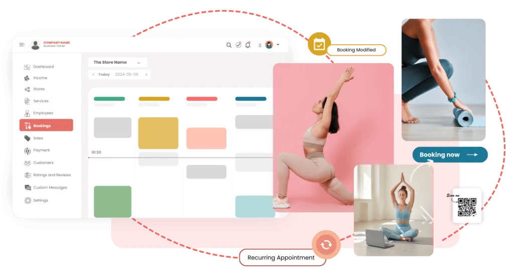 yoga scheduling software image